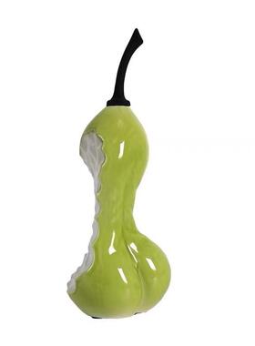 现代意式极简绿色美人梨子摆件样板房茶室书房桌面家居装饰品摆件