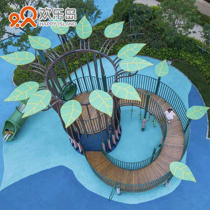 树屋平台秋千组合滑梯景区公园户外小区儿童游乐设备厂家规划设计