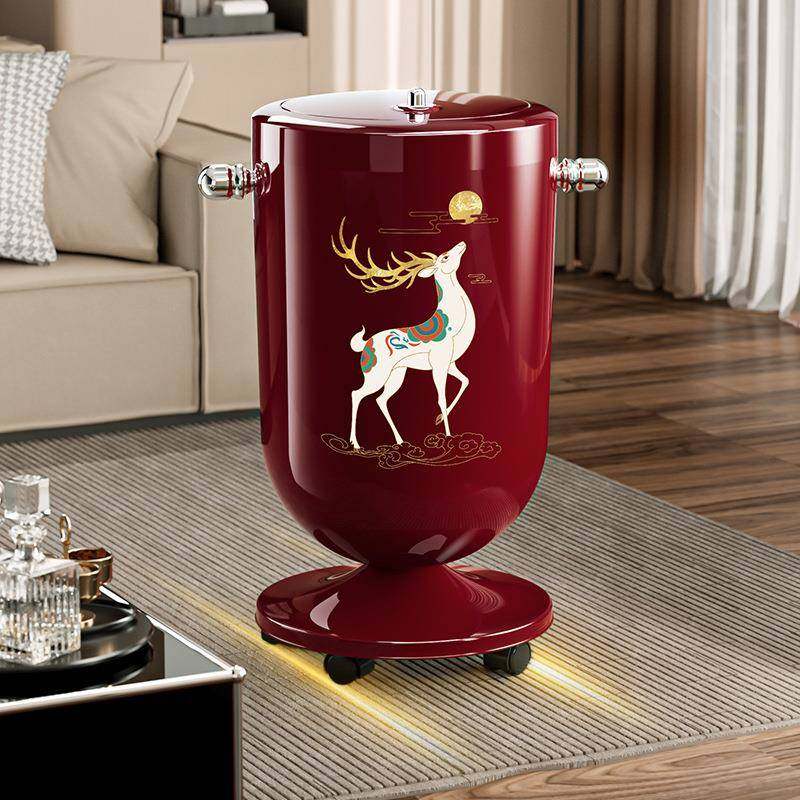 翻盖垃圾桶可移动家用大号轻奢高档客厅免弯腰蛋形收纳桶带轮纸篓,鲜花速递/花卉仿真/绿植园艺,割草机/草坪机,淘宝优惠券,粉丝福利购,淘宝优惠卷