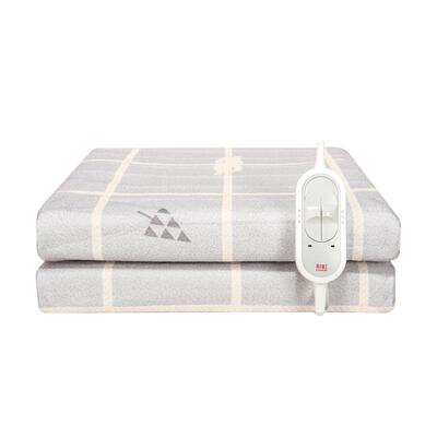 彩虹安全保护双控双温电热毯(双人印花)180*150cmTT180 L1352