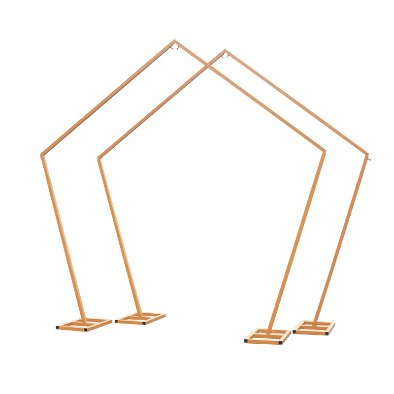 婚庆道具几何五边形路引铁艺拱门舞台架子森系婚礼场景布置装饰