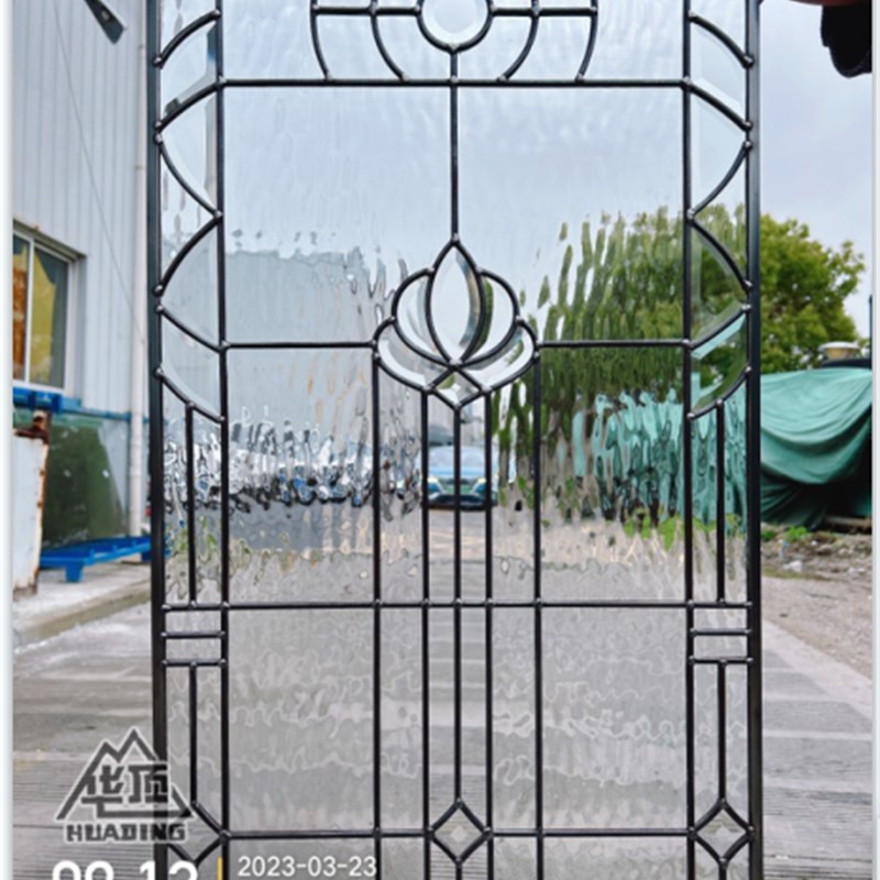 艺术玻璃门窗玻璃铜条玻璃镶嵌玻璃黑条玻璃屏风隔断玻璃