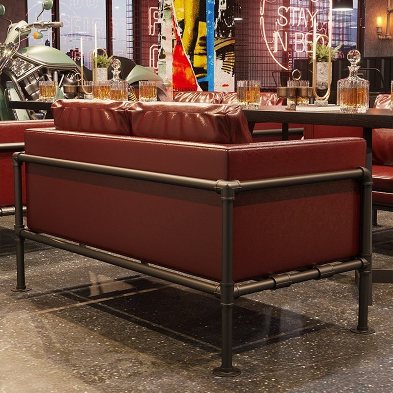 工业风桌椅酒吧清吧火锅店西餐厅奶茶店咖啡厅复古卡座沙发