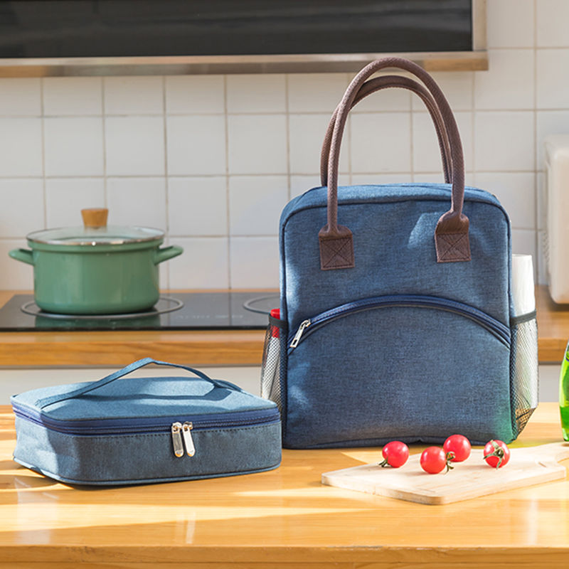 大号长手提便当包 保温保冷保鲜饭盒包袋带饭袋子加厚铝膜保温包