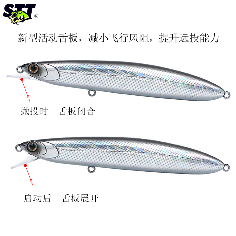 STT猛禽浮水米诺翘嘴假饵超远投鳡鱼鲈鱼炸水专杀巨物路亚饵拟饵