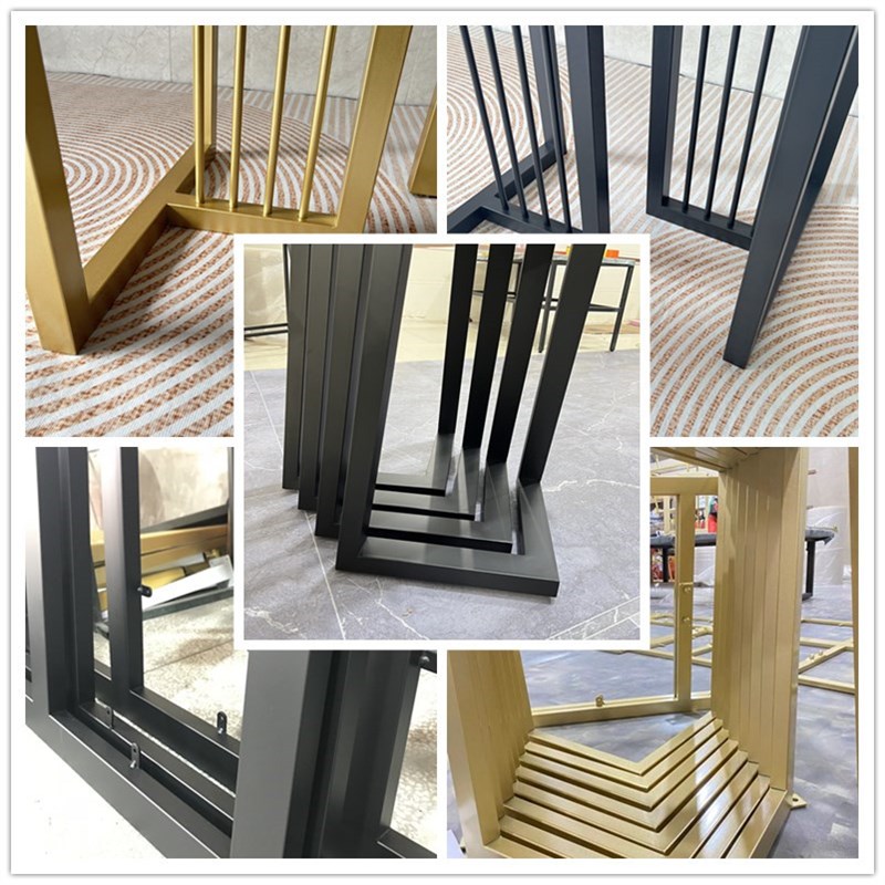 定制铁艺不锈钢桌腿支架餐桌脚茶几书桌钢架大板岩板瓷砖支撑架子