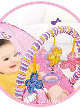 婴儿多功震动TYE摇椅新生儿躺益智音摇乐铃宝宝安全绑带椅能休闲