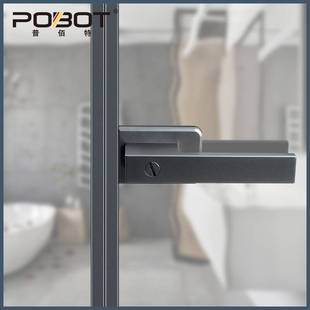 1618极窄平开玻璃门锁铝合金窄边门锁卫生间玻璃门锁通用型门把手