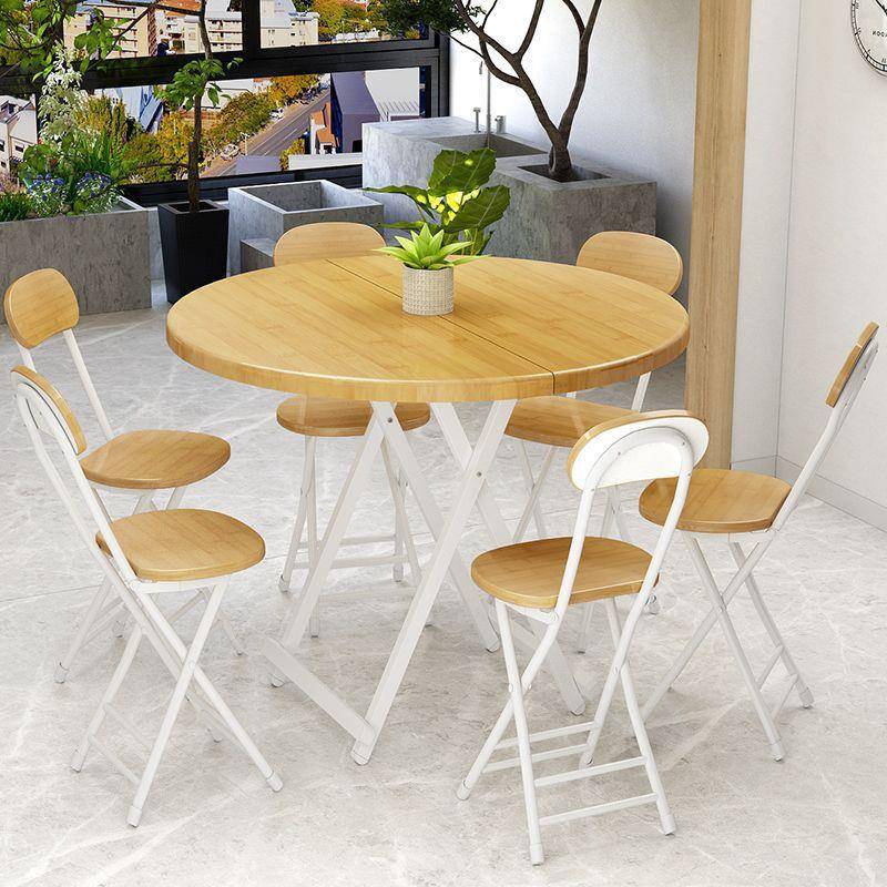 携式折叠桌餐简约饭桌户便外折叠桌椅桌家用小户型桌圆桌子AAB摆