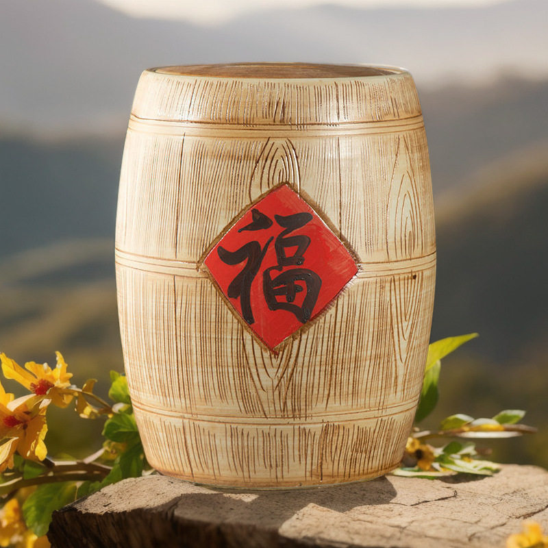 景德镇陶瓷米缸米桶带盖20斤30斤50斤油缸面缸泡菜腌肉水缸坛酒缸