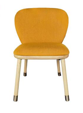 现厅代简约欧酒RDA店餐布艺餐椅意式客厅家用实木式轻奢靠背椅子