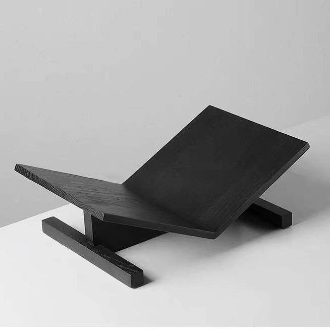 架简约现代质革书杂志架样板间售楼处木书房NJN酒皮店客房摆件装