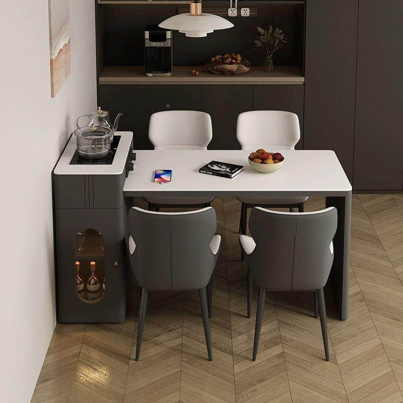 油奶风岛台餐桌一功体多能伸缩小户型可高端AQU家用轻奢岩板餐桌,商业/办公家具,餐桌椅系列,淘宝优惠券,粉丝福利购,淘宝优惠卷