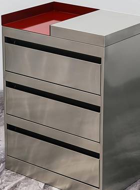 发廊工具台可移动柜纳物带抽屉理发店储美发工具收NTX柜子不锈钢