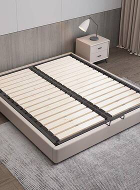 酒木店床头床架WJW排骨架钢榻榻米简约现代实床无靠背木床无悬浮