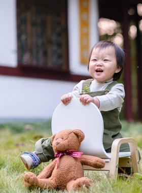 儿童椅幼儿园宝小子靠F95S559T背宝椅小孩椅扶简手椅凳子约实木家