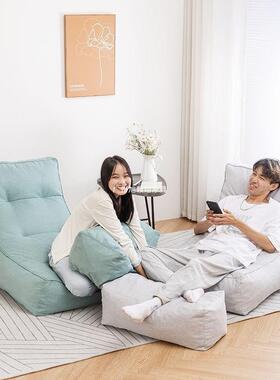 人沙发榻榻米卧飘窗6587床上背椅可折叠日室式单人小沙懒发可靠躺