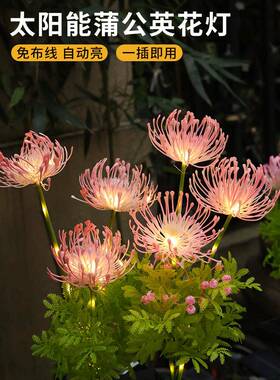 ?太阳能F778T795蒲公英灯户外庭院灯别墅芦花园水景灯观装饰防苇