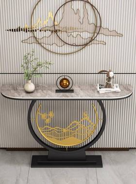 销轻关奢岩板玄关桌现新代简约入户RTT玄柜高端创意端景热台中式