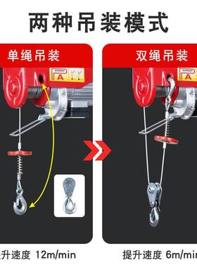 微型电动葫芦小型提升机20V丝家2用钢绳小吊芦机电葫TKH升降机带
