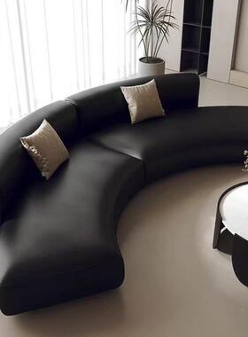 形沙发公司大厅接轻奢圆弧形YFN沙发现代待简约休闲时尚店服装沙