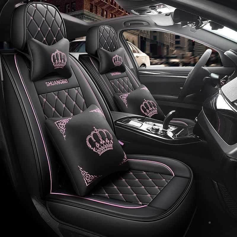 全车座坐垫套季通用汽车坐垫全五IQK包座套皮革座椅四套全包座围