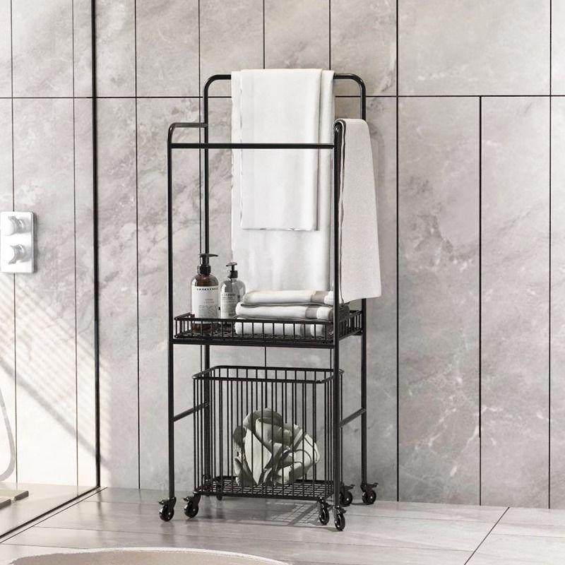 轻奢浴室落地AFL毛巾架生家用洗手洗网漱台多层置物架红卫间浴巾,家装主材,智能毛巾架/浴巾架,淘宝优惠券,粉丝福利购,淘宝优惠卷