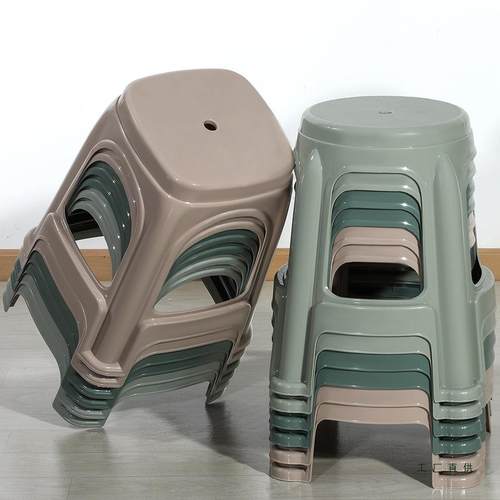 家用料板加厚高凳子简约PBR时尚胶成椅子塑料凳凳熟胶凳子塑人餐