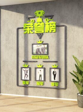 业绩荣誉榜优秀员工风采展示板团队照片墙面企业文化办公司室装饰