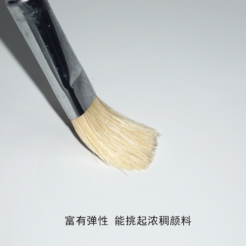 518B马蒂斯猪鬃油画笔装长杆丙烯画笔猪毛笔刷子圆头峰油画工具