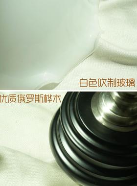 感轻黑色实奢木法式复古花苞灯中古玻台璃床氛围感卧室头HVW小灯