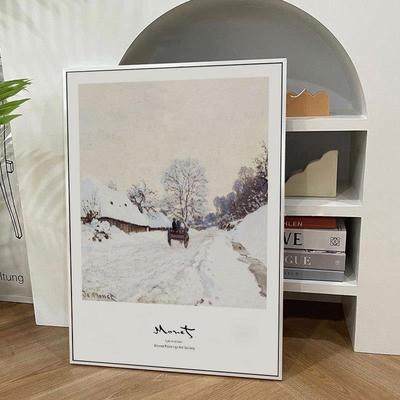 莫印象日出装饰YPF餐厅客厅油画睡莲复古挂世界画名画画卧室床奈