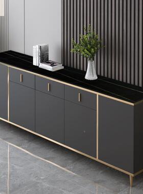 岩板边柜一现YOO代简餐约轻奢客厅储家用靠墙物柜体收纳隔断柜