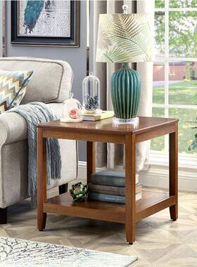 简约发几柜小桌子客厅边角几实木茶几美式家用方几ENQ角沙柜迷你