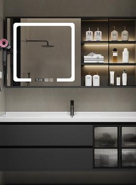 7K现代简约智能体浴室柜组合实木卫生间陶瓷一洗ECJ盆洗手脸洗漱