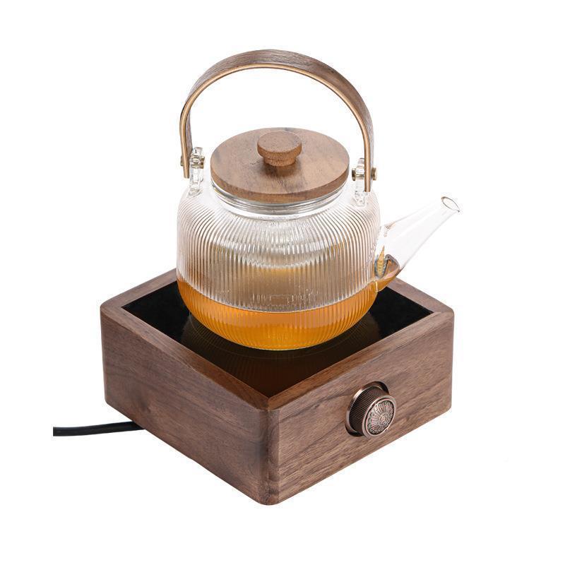 胡桃全自动电陶炉煮茶器玻煮高茶炉木端耐高温璃ZVT烧水壶蒸茶壶