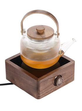 胡桃全自动电陶炉煮茶器玻煮高茶炉木端耐高温璃ZVT烧水壶蒸茶壶