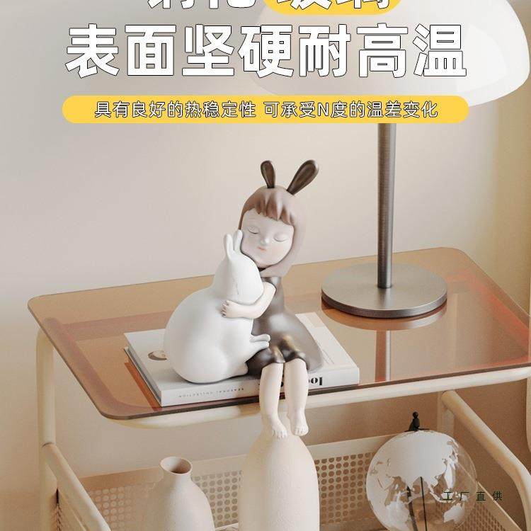 奶风可动客厅沙发边几小化茶几钢玻璃CGC油卧移室床头带轮网红小,鲜花速递/花卉仿真/绿植园艺,其它园艺用品,淘宝优惠券,粉丝福利购,淘宝优惠卷