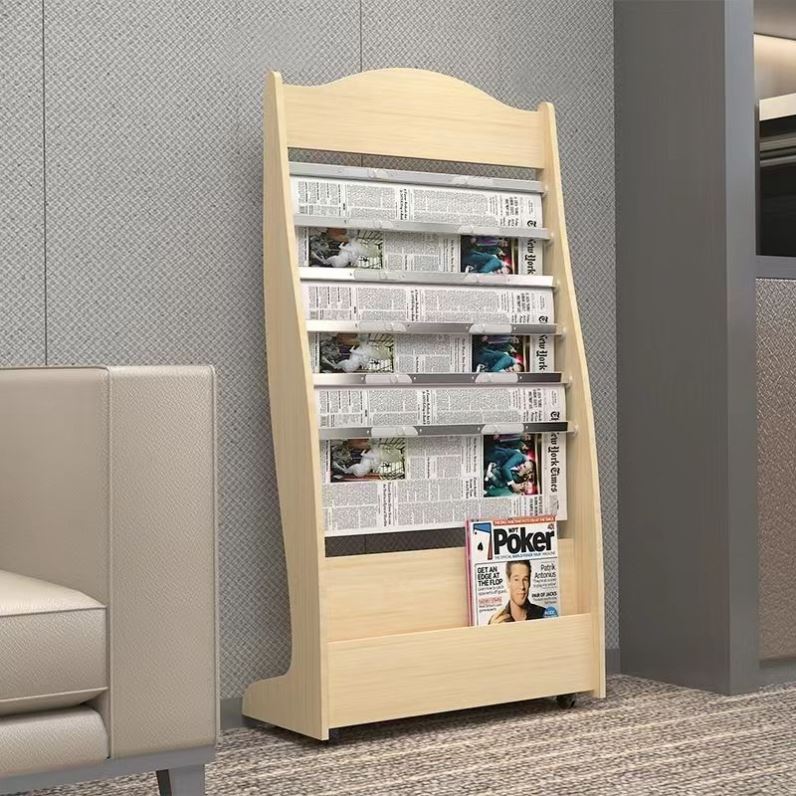 报架办公室报刊架报纸杂志架落地书报架宣传架书架资料架展示架木