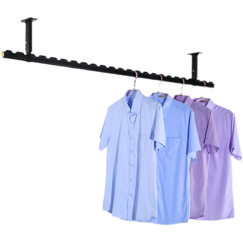 晾衣杆阳台顶装加厚挂衣杆晒衣杆单杆式晾衣架单杆固定简易凉衣杆