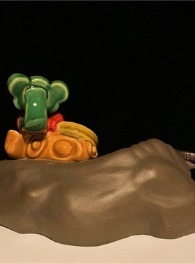 石湾陶瓷牛生肖摆件家居招财纯手工动物装饰品商务节日送礼工艺品