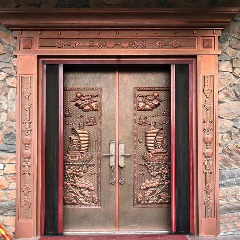 防盗门家用入户门别墅大门进户门子母门开门锌铁合金庭院门