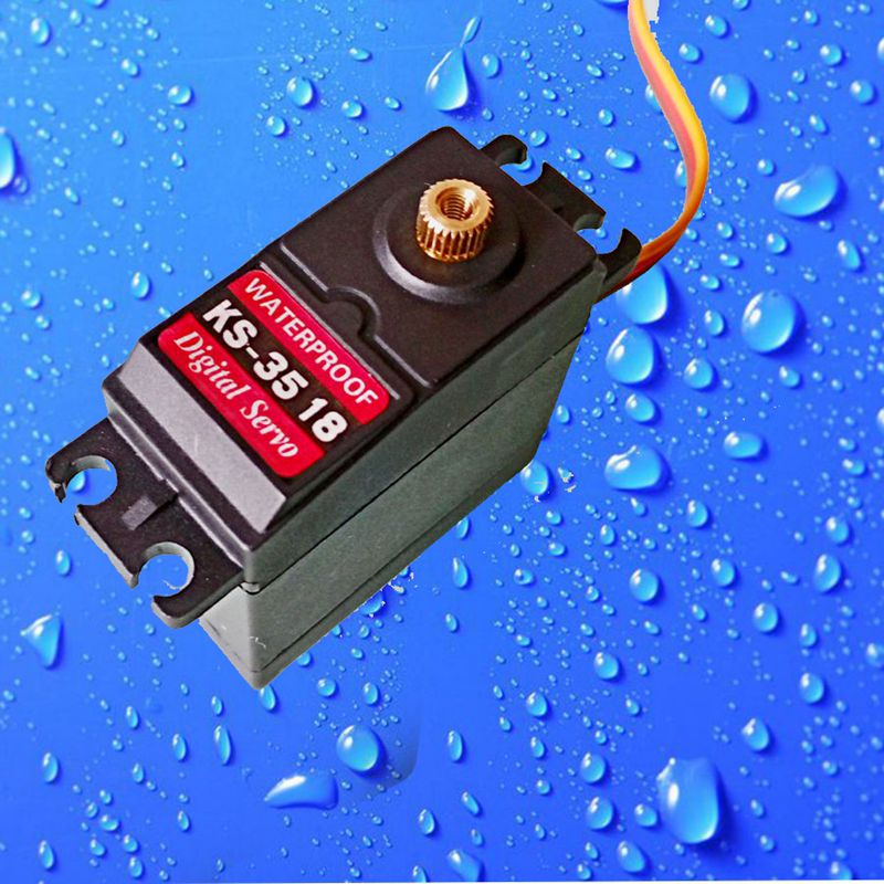 KS-18数字舵机 20KG大扭力金属齿全防水攀爬车机械臂机器人