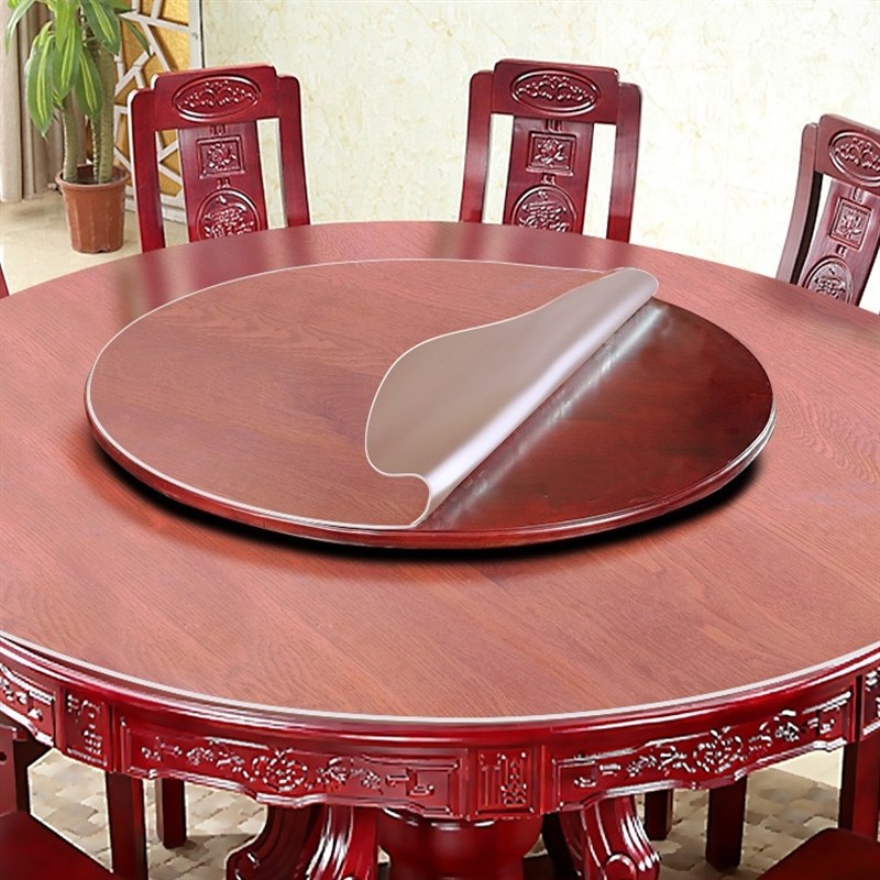 圆形2米软玻璃桌面保护膜定制磨砂pvc半鞋柜两层圆桌桌布软垫