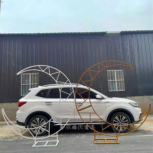 2019婚庆道具新款铁艺拱形门月亮门背景摆件T台舞台装饰场景布置