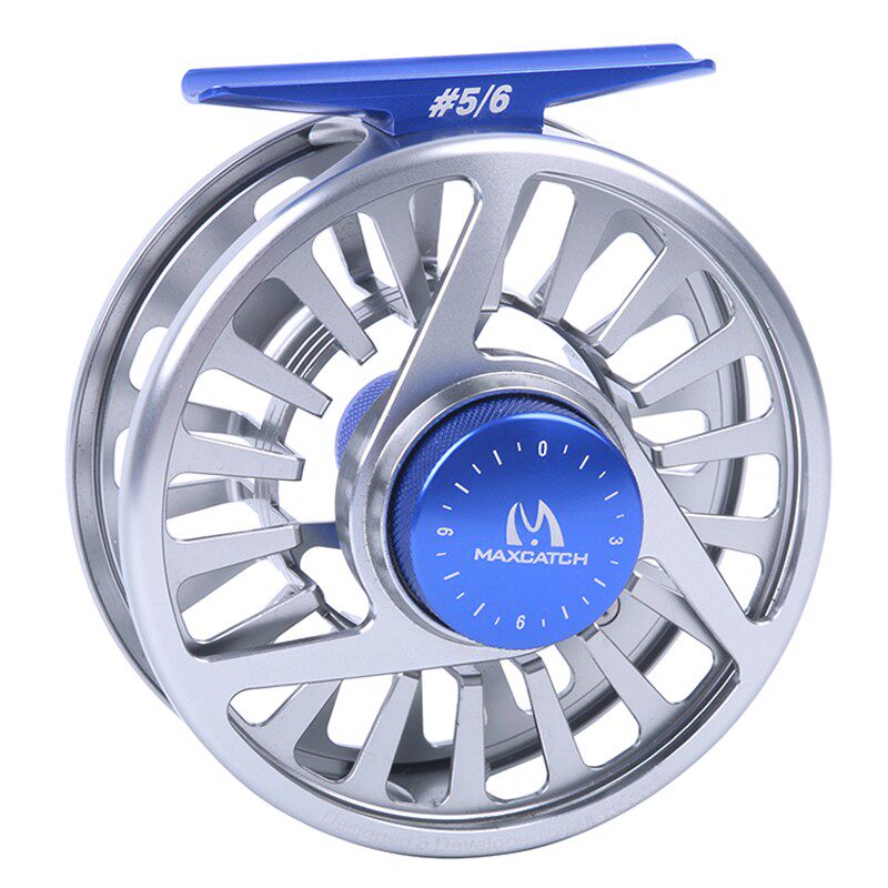 飞蝇飞钓轮 金属机加工 左右手带泄力 黑银蓝绿色 大中小号渔线轮