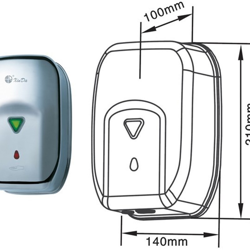 信达ZYQ0不锈钢壁挂式自动感应皂液器洗手液瓶酒店挂墙给皂器