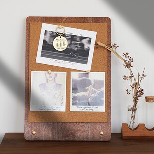 软木板家用记事板桌面氛围感明信片拍立得便签便利贴菜单海报装饰