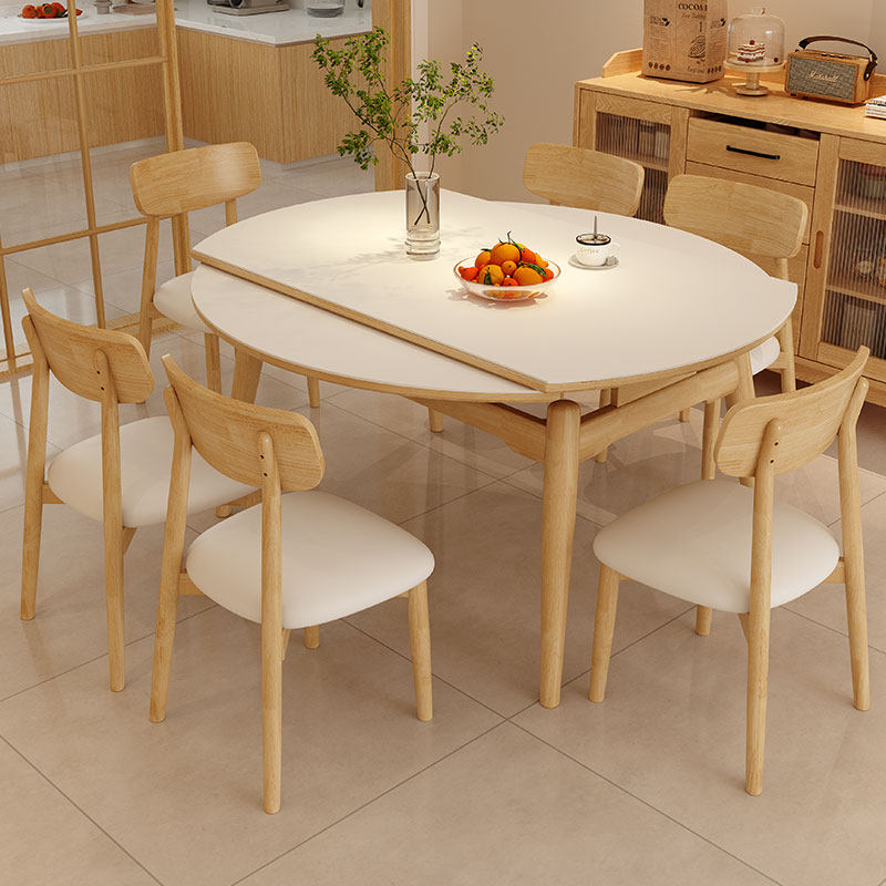 馨佰利岩板餐桌椅2024新款小户型现代简约家用电磁炉可伸缩饭桌