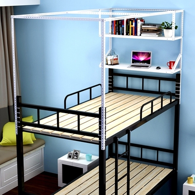 可伸缩学生宿舍床帘杆子上下铺遮光帘架子蚊帐家用支架固定一体式